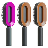 Self Cleaning Hair Brush For Women One-key Cleaning Hair Loss Airbag Massage Scalp Comb Anti-Static | Silver Fox Sales