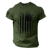 Men's 3D Printed American Flag T-shirt | Silver Fox Sales