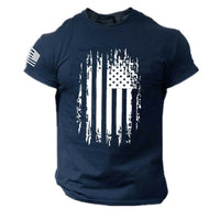 Men's 3D Printed American Flag T-shirt | Silver Fox Sales