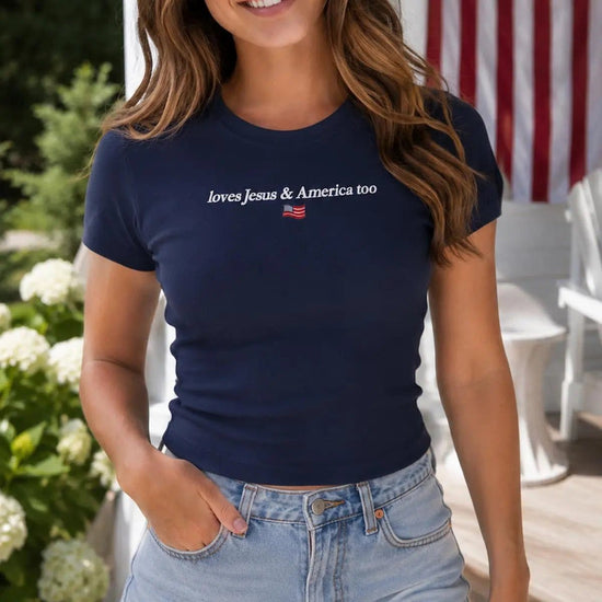 Faith & Freedom Baby Tee - Women&
