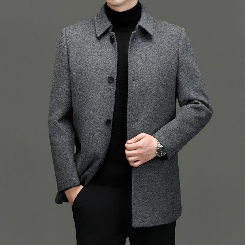 Detachable-lining Casual Wool Coat | Silver Fox Sales