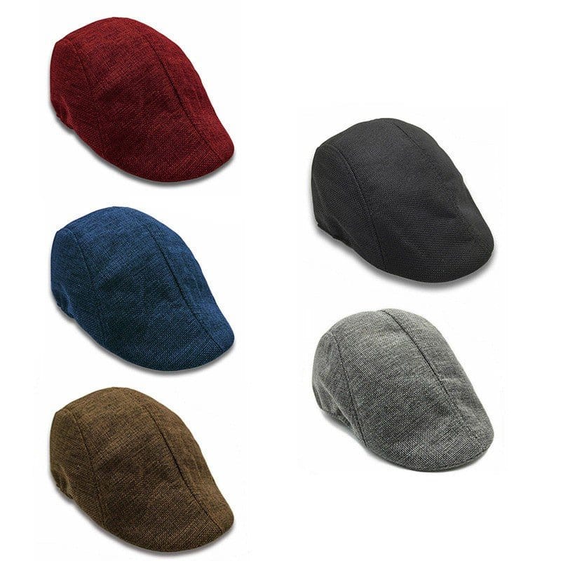 Men's Flat Cap Beret – Retro Cabbie Driving Hat | Silver Fox Sales