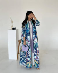 Women's Elegant Flowy Cardigan – Lightweight Polyester Robe Style | Silver Fox Sales