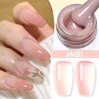 Jelly Nude Gel Nail Polish 10Ml Light Pink Peach Translucent Color UV Light Cure Gel Varnish Nail Art DIY at Home