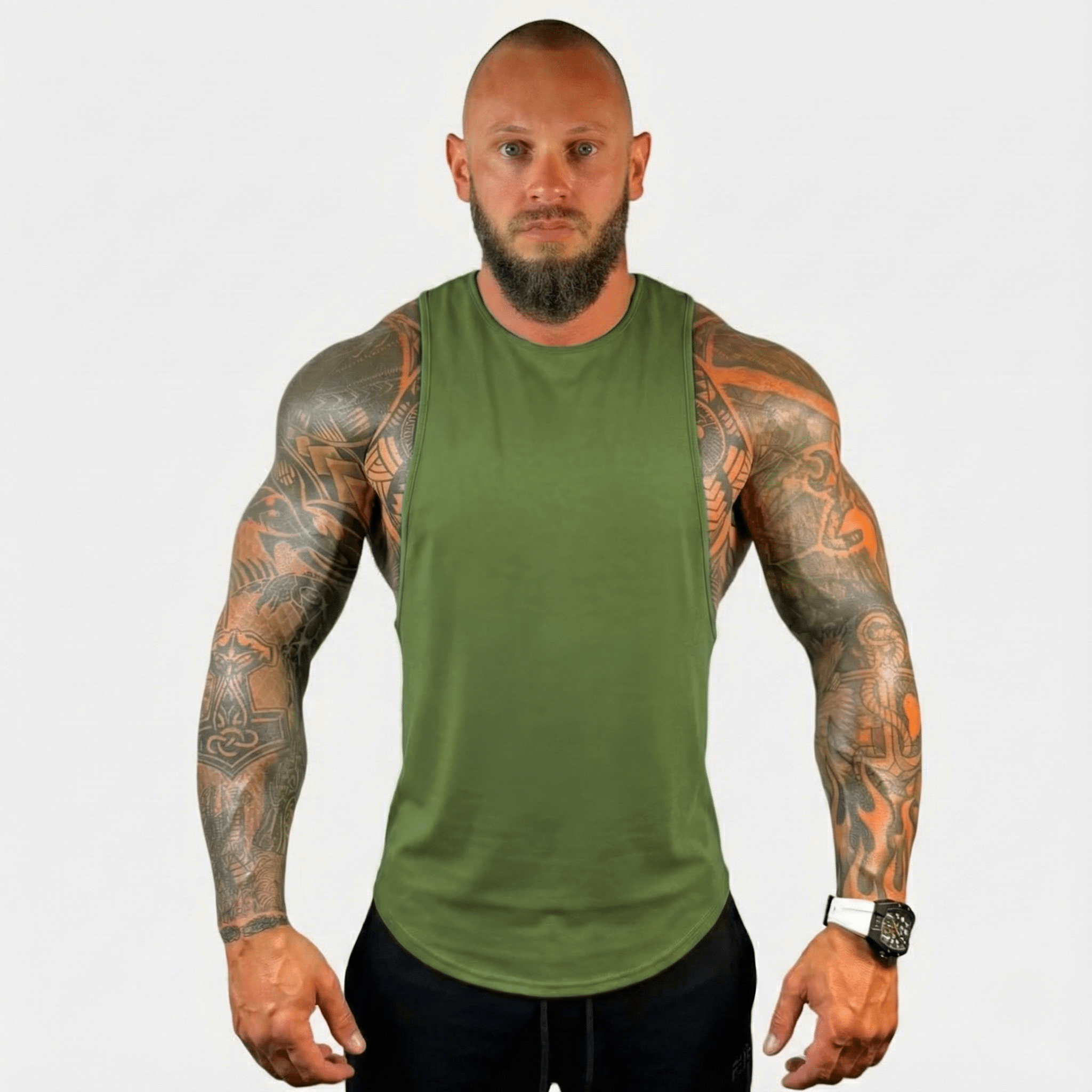 Men's Drop Arm Tank Top – Made in USA | Silver Fox Sales | Silver Fox Sales