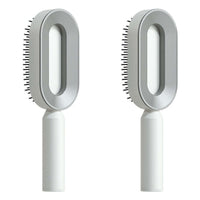 Self Cleaning Hair Brush For Women One-key Cleaning Hair Loss Airbag Massage Scalp Comb Anti-Static | Silver Fox Sales
