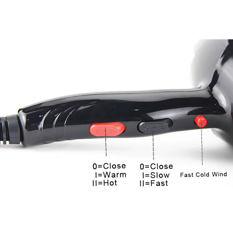 For Hairdresser and Hair Salon Long Wire EU Plug Real 2100W Power Professional Blow Dryer Salon Hair Dryer Hairdryer