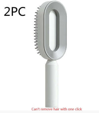 Self Cleaning Hair Brush For Women One-key Cleaning Hair Loss Airbag Massage Scalp Comb Anti-Static | Silver Fox Sales