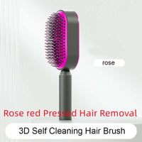 Self Cleaning Hair Brush For Women One-key Cleaning Hair Loss Airbag Massage Scalp Comb Anti-Static | Silver Fox Sales