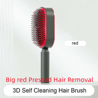 Self Cleaning Hair Brush For Women One-key Cleaning Hair Loss Airbag Massage Scalp Comb Anti-Static | Silver Fox Sales
