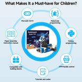 BBC Microbit V2 Robot DIY Electronic Starter Kit for Kids Educational Science Projects STEM Programming with Chargeable Battery
