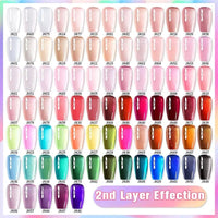 Jelly Nude Gel Nail Polish 10Ml Light Pink Peach Translucent Color UV Light Cure Gel Varnish Nail Art DIY at Home