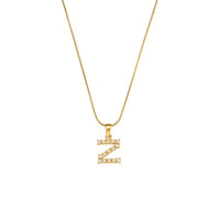 18K Gold-Plated Letter Initial Necklace – Stainless Steel Snake Chain | Silver Fox Sales