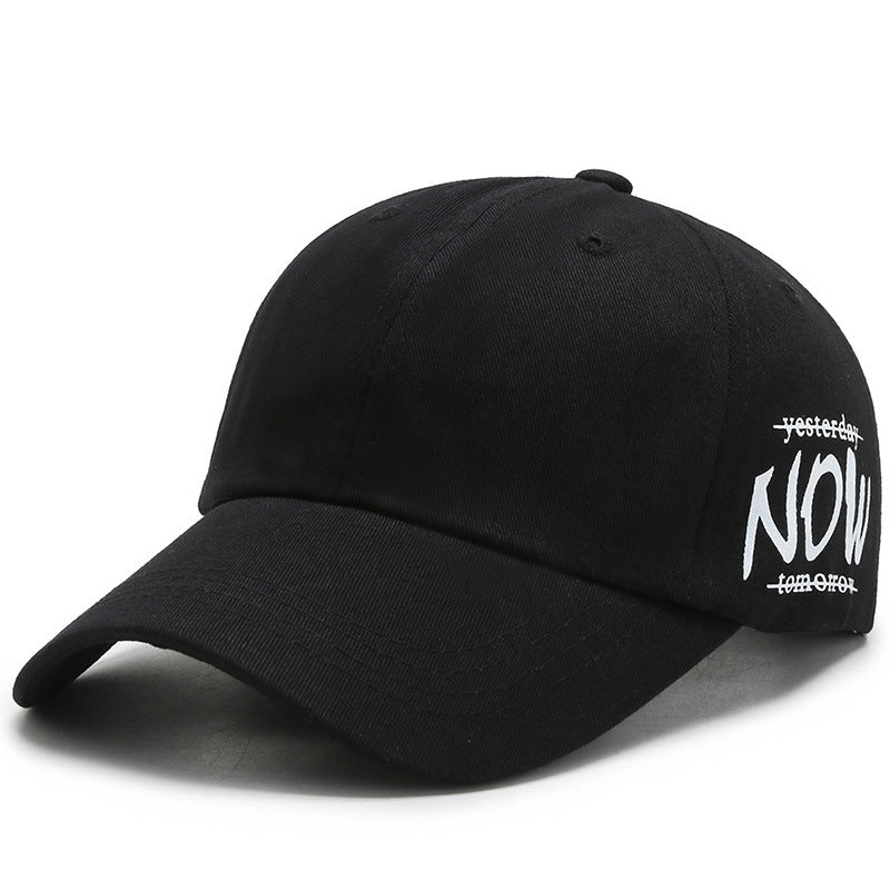 four seasons baseball cap in black, embroidered with &