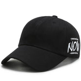 four seasons baseball cap in black, embroidered with &