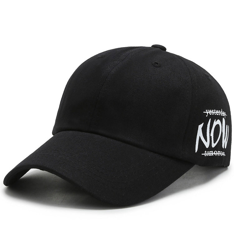 four seasons baseball cap in black, embroidered with &