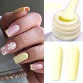 Jelly Nude Gel Nail Polish 10Ml Light Pink Peach Translucent Color UV Light Cure Gel Varnish Nail Art DIY at Home