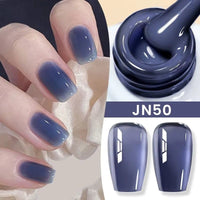Jelly Nude Gel Nail Polish 10Ml Light Pink Peach Translucent Color UV Light Cure Gel Varnish Nail Art DIY at Home