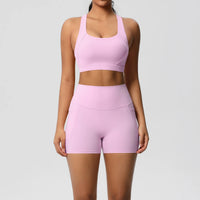 Women’s 2-Piece Pocketed Yoga Set – Sports Bra & Leggings