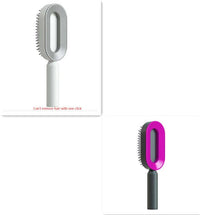 Self Cleaning Hair Brush For Women One-key Cleaning Hair Loss Airbag Massage Scalp Comb Anti-Static | Silver Fox Sales