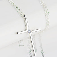 Cross Pendant New Simple Necklace Titanium Steel Plating | Silver Fox Sales