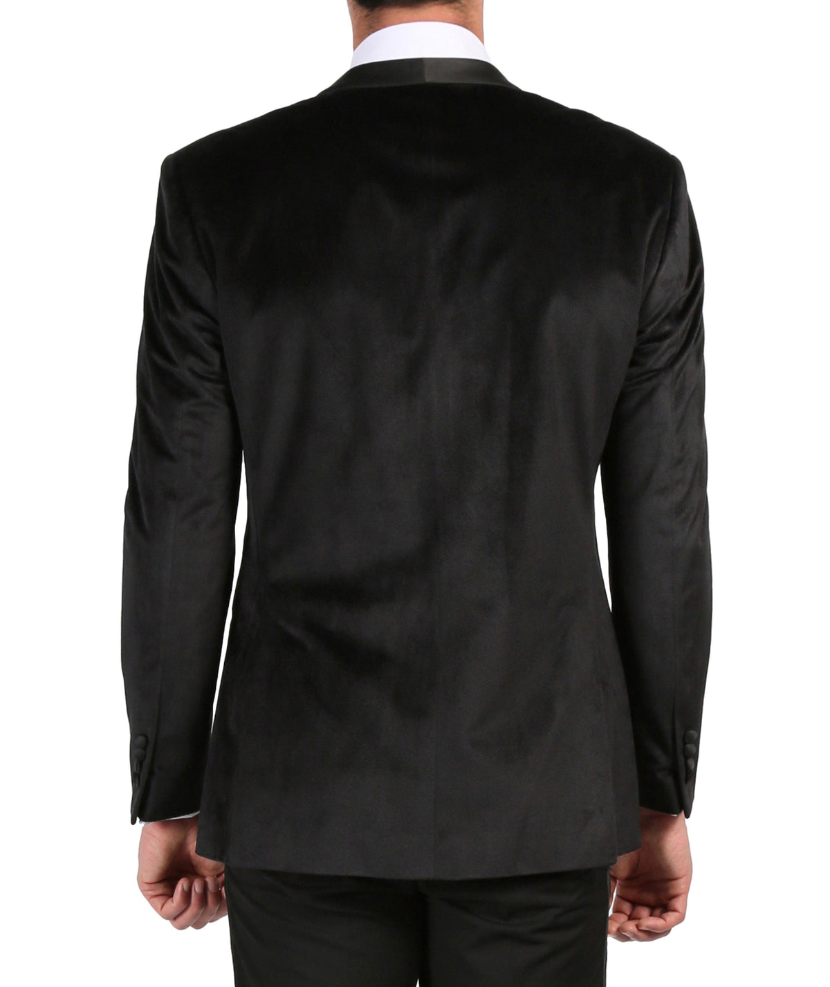 Ferrecci Men's Black Velvet Tuxedo Jacket – Slim Fit Shawl Lapel Dinner Jacket