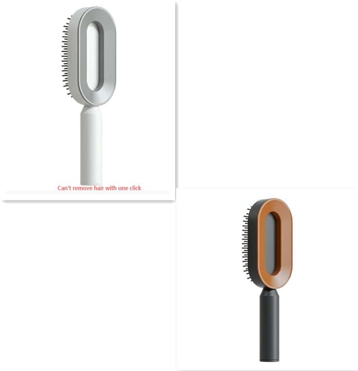 Self Cleaning Hair Brush For Women One-key Cleaning Hair Loss Airbag Massage Scalp Comb Anti-Static | Silver Fox Sales
