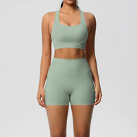 Women’s 2-Piece Pocketed Yoga Set – Sports Bra & Leggings