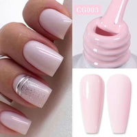 Jelly Nude Gel Nail Polish 10Ml Light Pink Peach Translucent Color UV Light Cure Gel Varnish Nail Art DIY at Home