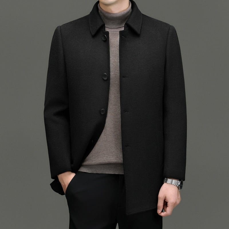 Detachable-lining Casual Wool Coat | Silver Fox Sales