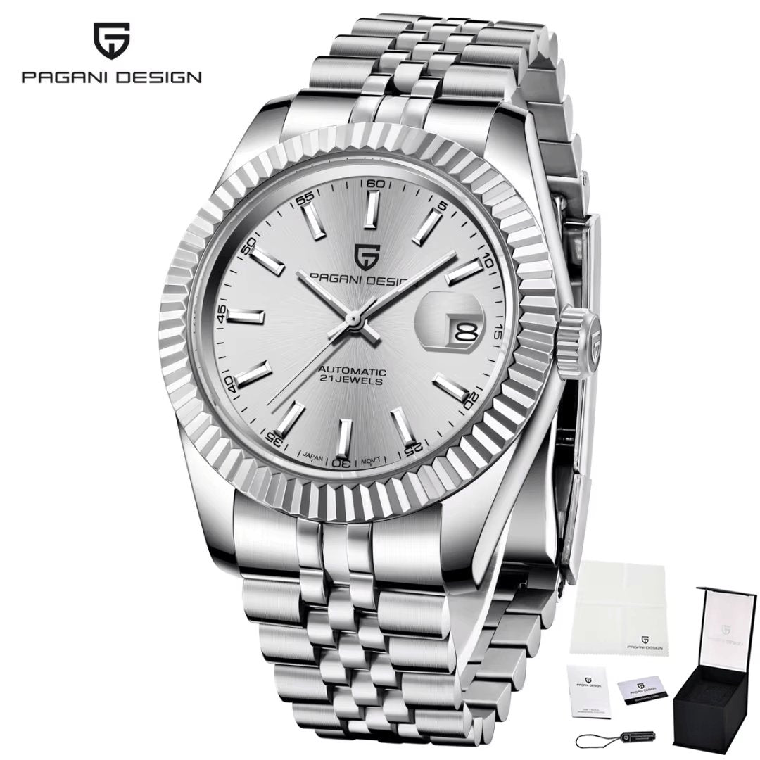 Men Mechanical Watch Luxury Automatic Watch Sport Stainless Steel 100M Waterproof Watch for Men