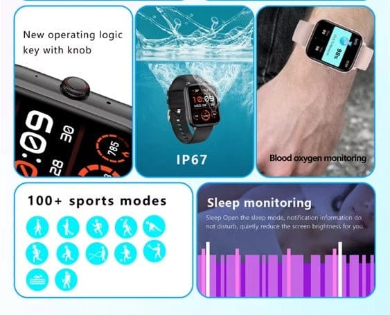 SmartWatch 1.83" Bluetooth – Heart Rate & Fitness Tracker for Men & Women | Silver Fox Sales
