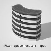 6Pcs filter replacement core for automatic pet drinking fountain ensuring clean water supply.