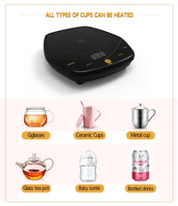 Coffee Mug Warmer Auto Shut off for Desk, 3 Temperature-Controlled Smart Cup Warmer, Electric Tea & Espresso Beverage Warmers for Heating Coffee, Tea, Water, Milk (Black - 14Oz)