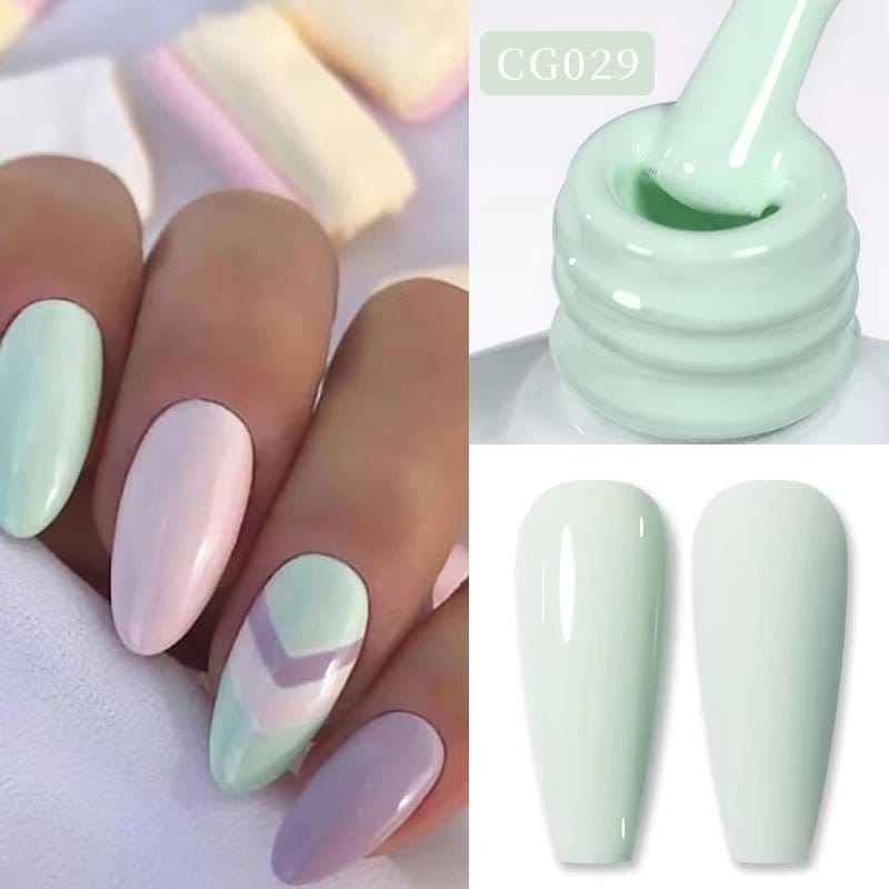 Jelly Nude Gel Nail Polish 10Ml Light Pink Peach Translucent Color UV Light Cure Gel Varnish Nail Art DIY at Home