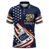 The United We Stand Patriotic Eagle - USA 250Th Anniversary Polo Shirt