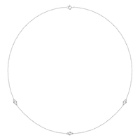 Lumière 14K Gold Diamond Station Necklace | Silver Fox Sales