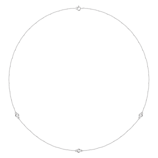Lumière 14K Gold Diamond Station Necklace