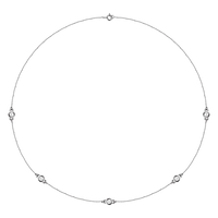 Lumière 14K Gold Diamond Station Necklace | Silver Fox Sales