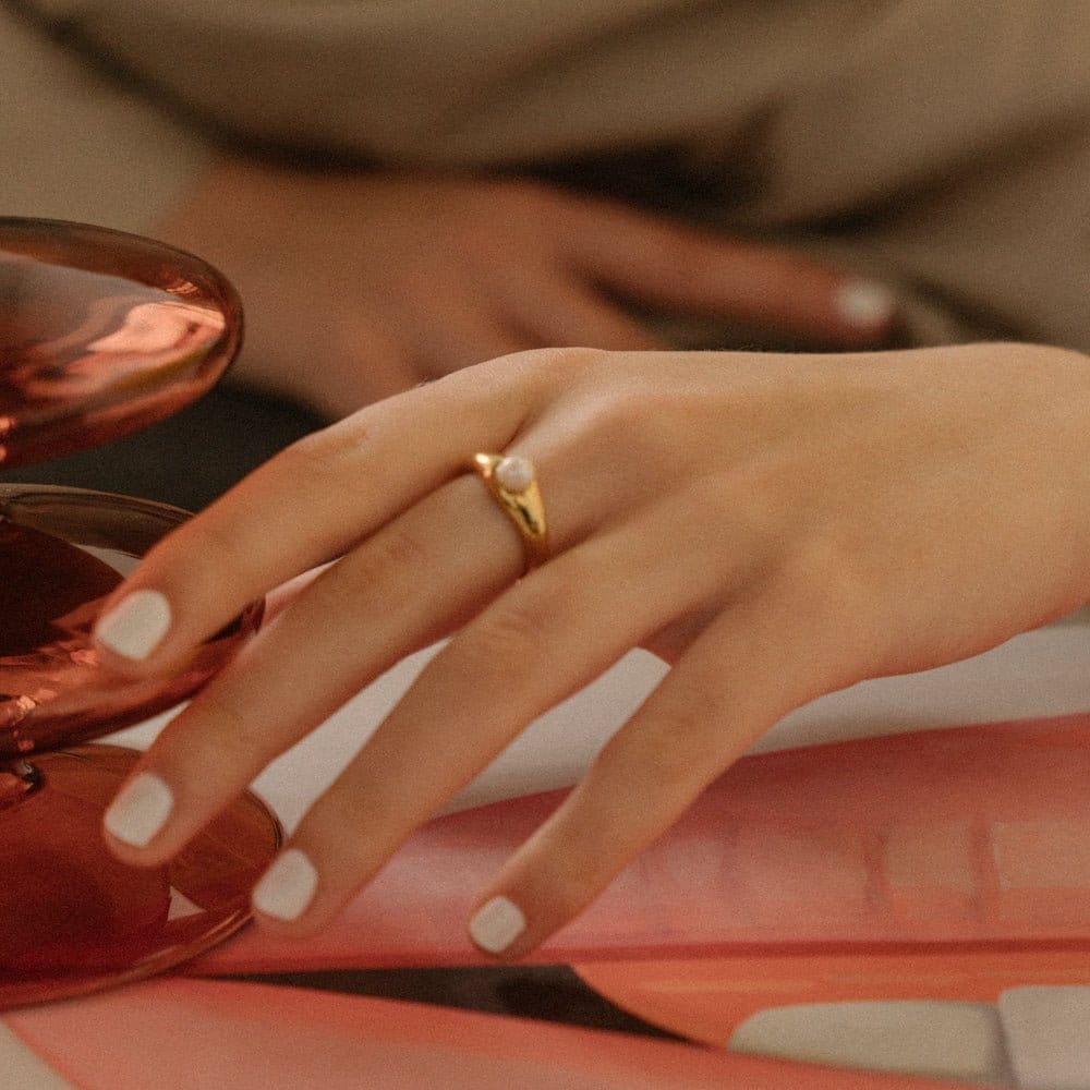 CORINE 18K GOLD PLATED RING | Silver Fox Sales