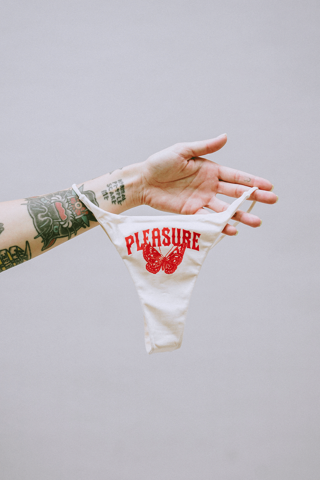 Women's Pleasure Thong – Soft Cotton with Red Accent Design | Silver Fox Sales