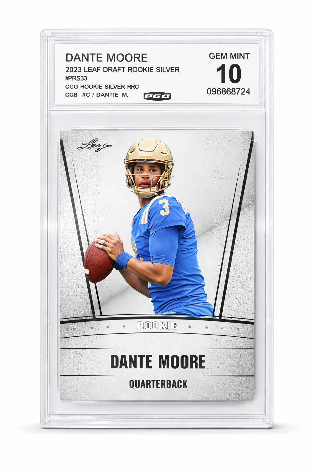 Dante Moore 2023 Leaf Draft Silver PRS33 PGI 10
