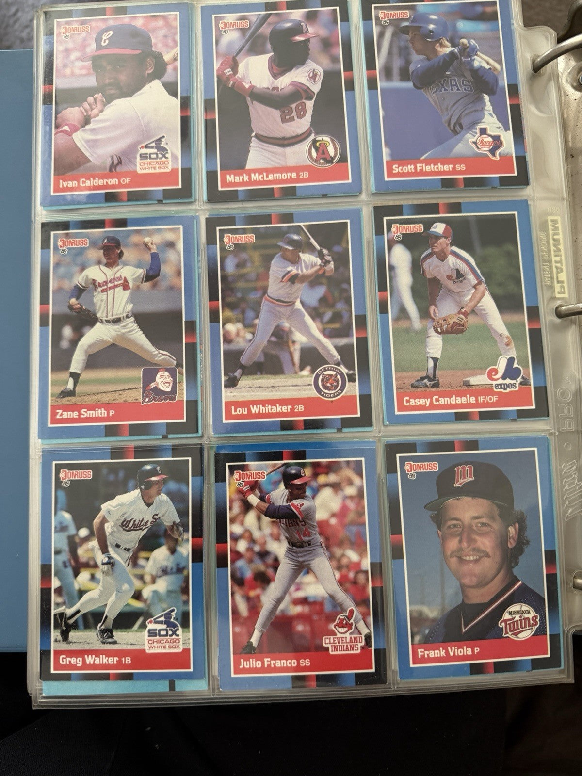 MLB baseball card binder lot 52 pages