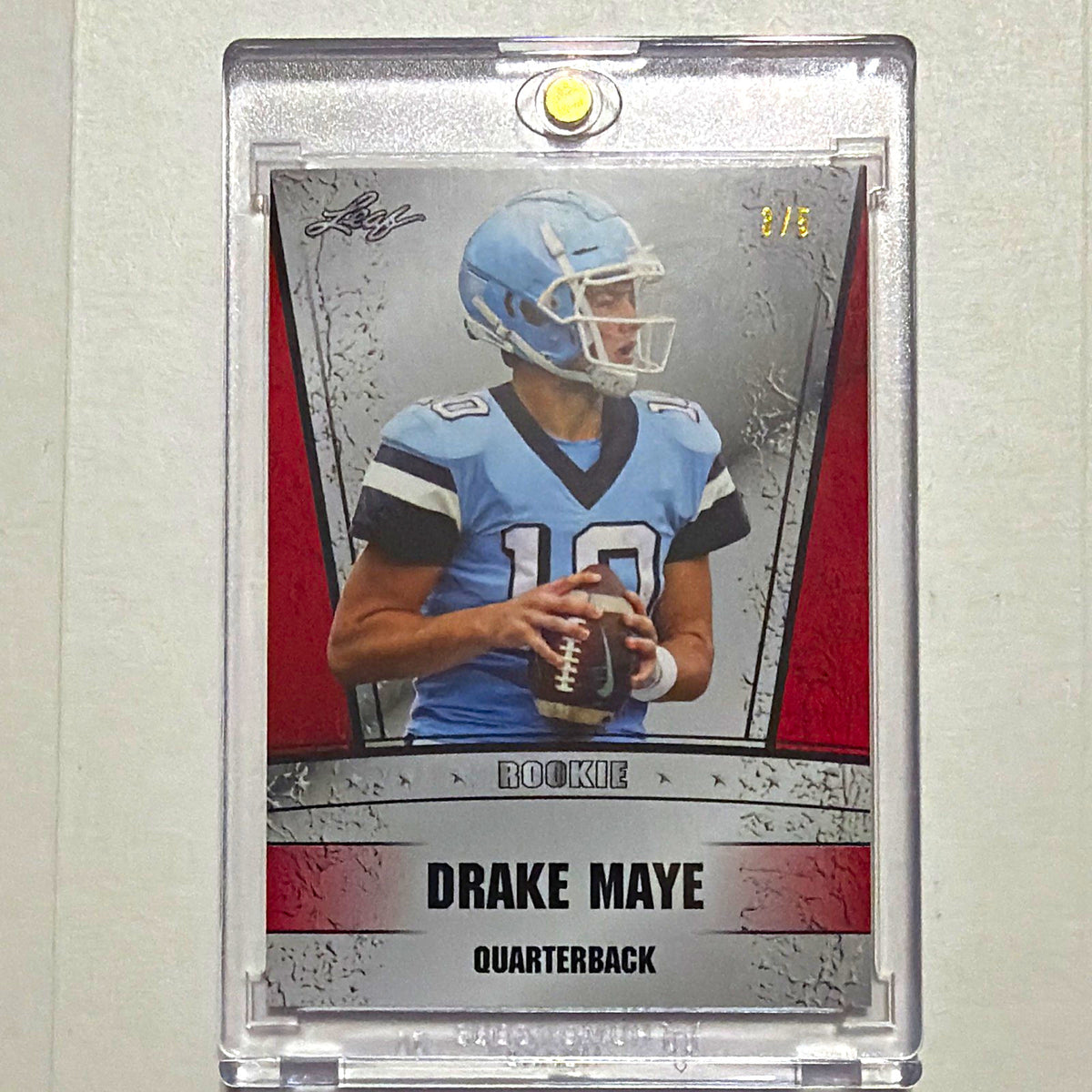 Drake Maye 2022 Leaf Draft RS-31 numbered 3/5
