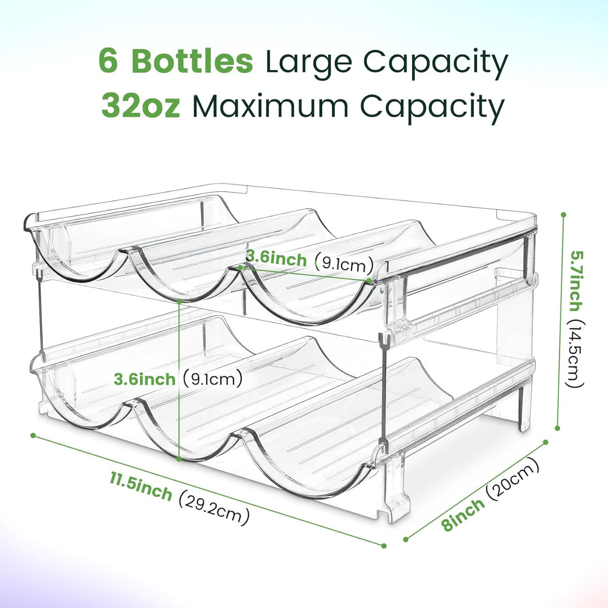 Spospo water bottle organizer in cabinet