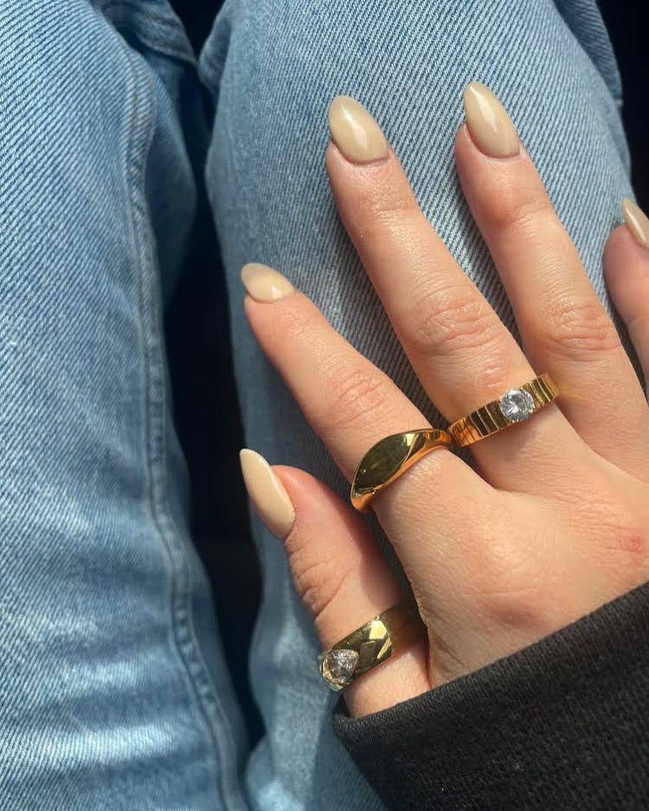 Cossete Crystal Gold Ring | Silver Fox Sales
