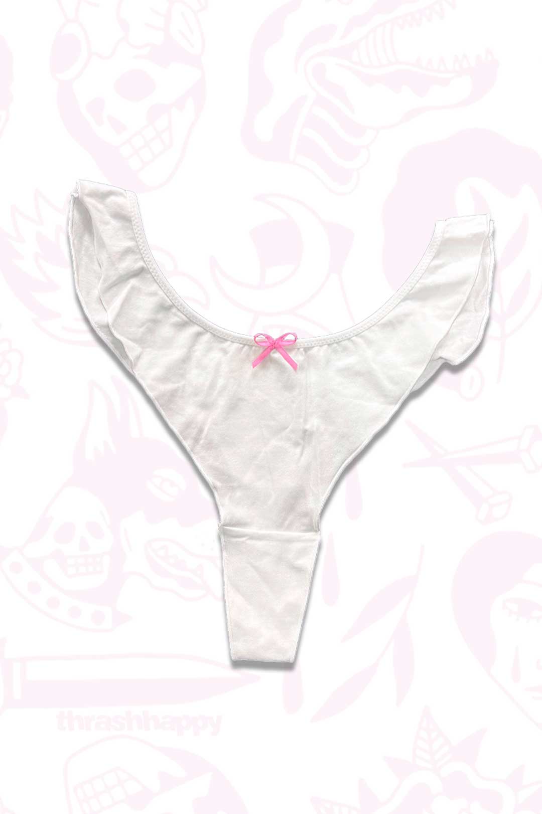 Sweet Cheeks Ruffle Thong | Silver Fox Sales