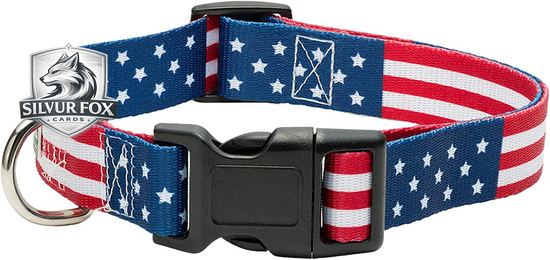 American Flag Dog Collar in 5 Different Sizes Classic (Small)
