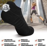 Athletic Running Ankle Socks, Low Cut Cushioned Anti-Blister Tab Sports Socks Men Women 6Pairs