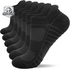 Athletic running ankle socks, low cut cushioned anti-blister tab sports socks, 6 pairs by Silvur Fox.